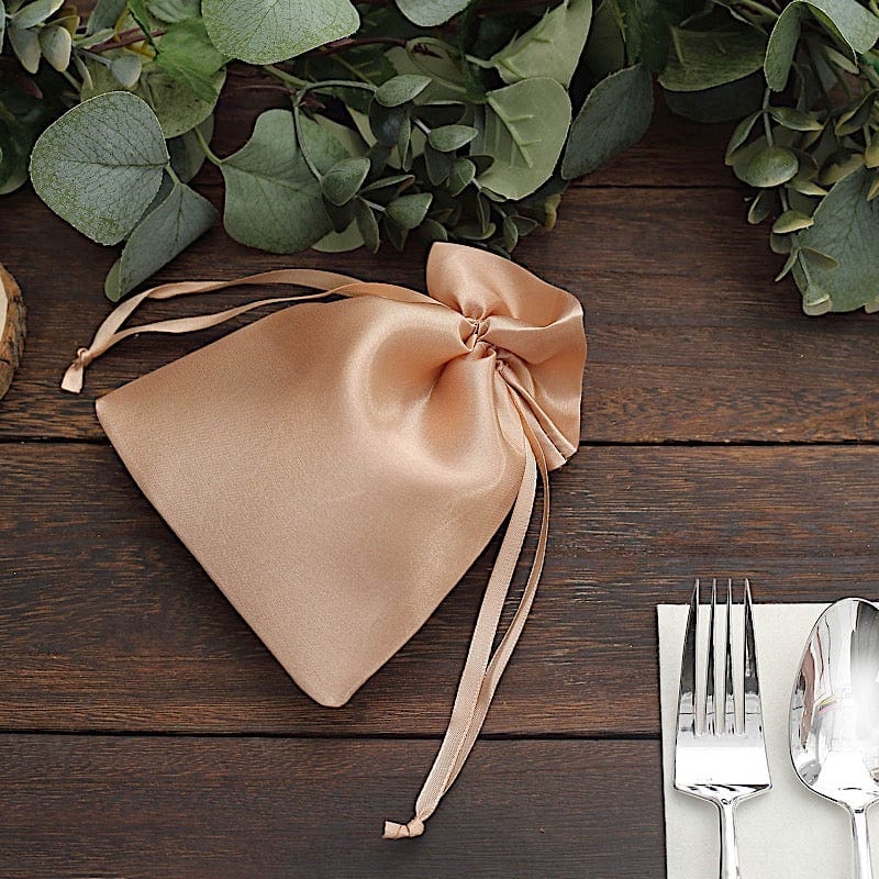 12 pcs 5x7" Satin Bags with Pull String