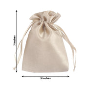 12 pcs 5x7" Satin Bags with Pull String