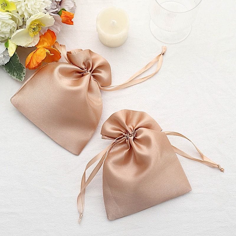 12 pcs 5x7" Satin Bags with Pull String