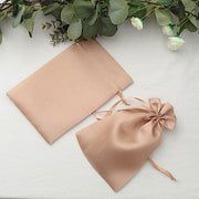 12 pcs 6x9" Satin Bags with Pull String