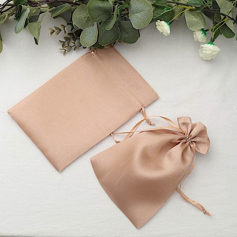 12 pcs 6x9" Satin Bags with Pull String