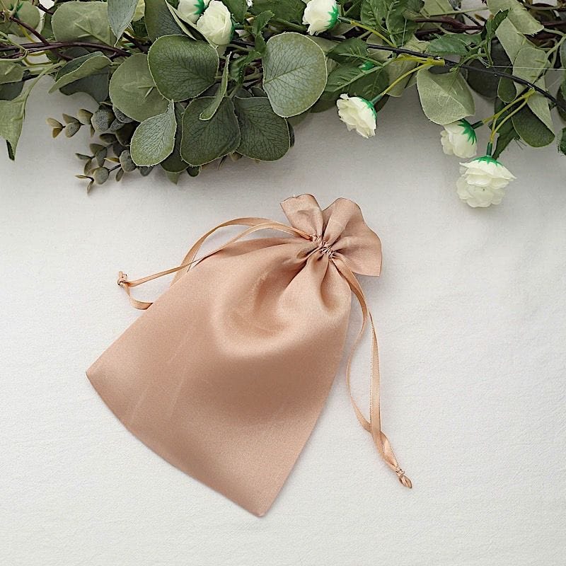 12 pcs 6x9" Satin Bags with Pull String
