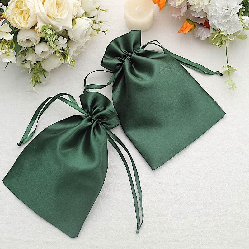 12 pcs 6x9" Satin Bags with Pull String