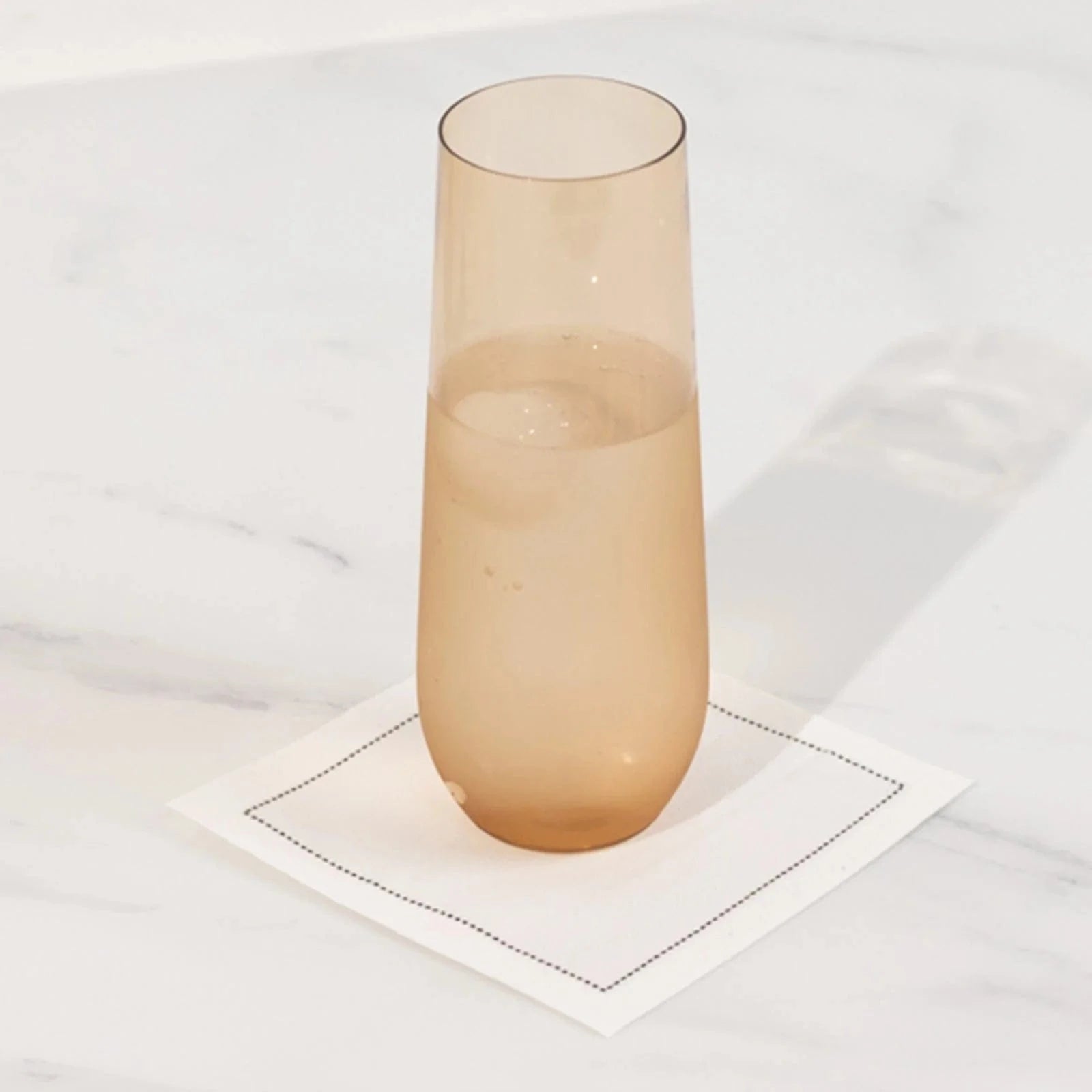 12 pcs 9 oz Stemless Plastic Champagne Flutes - Disposable Glasses