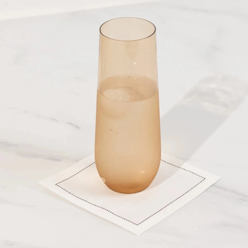 12 pcs 9 oz Stemless Plastic Champagne Flutes - Disposable Glasses