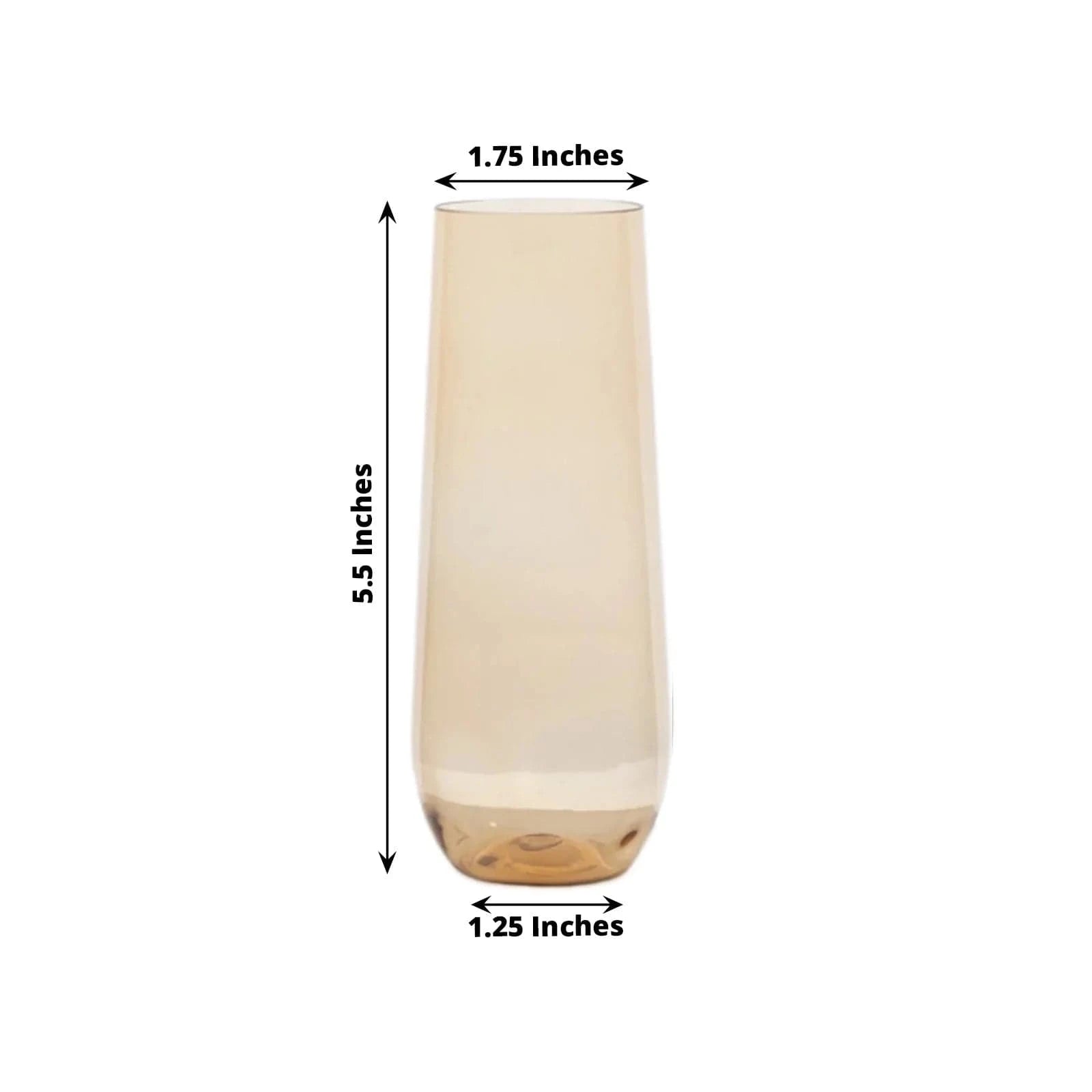 12 pcs 9 oz Stemless Plastic Champagne Flutes - Disposable Glasses