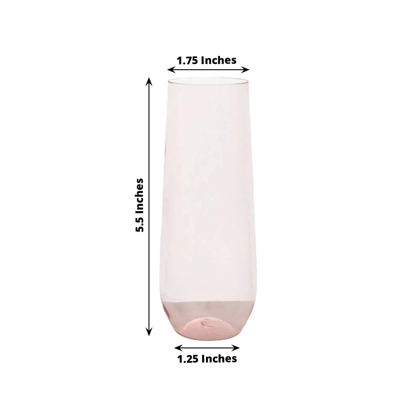 12 pcs 9 oz Stemless Plastic Champagne Flutes - Disposable Glasses