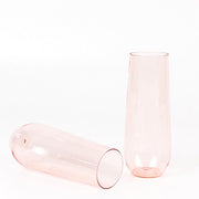 12 pcs 9 oz Stemless Plastic Champagne Flutes - Disposable Glasses