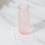 12 pcs 9 oz Stemless Plastic Champagne Flutes - Disposable Glasses