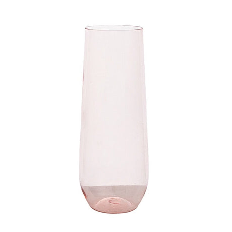12 pcs 9 oz Stemless Plastic Champagne Flutes - Disposable Glasses