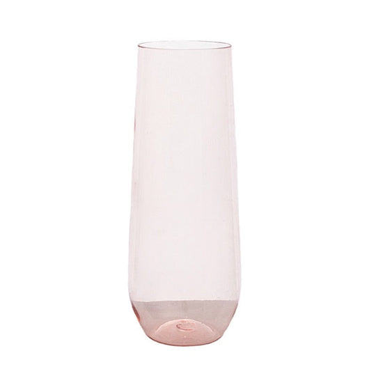 12 pcs 9 oz Stemless Plastic Champagne Flutes - Disposable Glasses