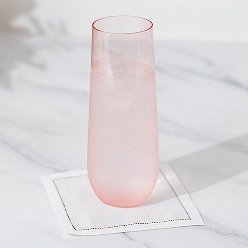 12 pcs 9 oz Stemless Plastic Champagne Flutes - Disposable Glasses
