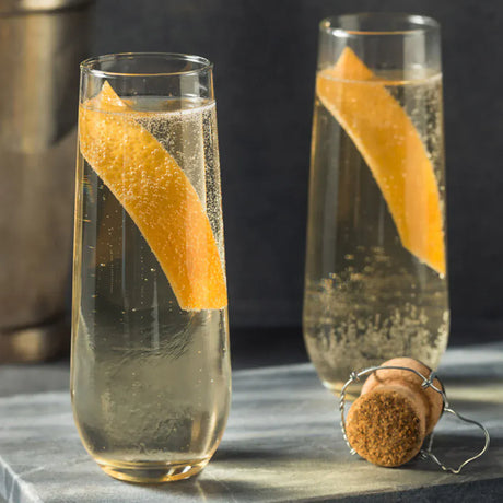 12 pcs 9 oz Stemless Plastic Champagne Flutes - Disposable Glasses
