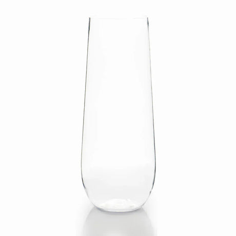 12 pcs 9 oz Stemless Plastic Champagne Flutes - Disposable Glasses DSP_CUCP003_9_CLR_PK12