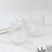 12 Plastic 12 oz Stemless Wine Glasses - Clear DSP_CUWN013_12_CLR