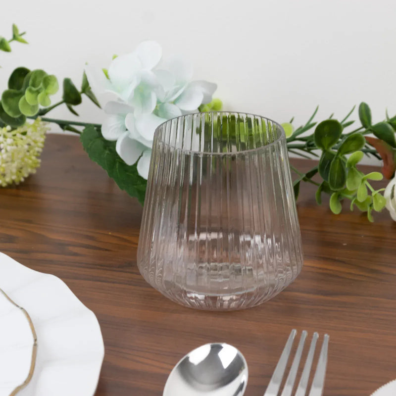 12 Plastic 12 oz Stemless Wine Glasses - Clear DSP_CUWN013_12_CLR