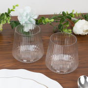 12 Plastic 12 oz Stemless Wine Glasses - Clear DSP_CUWN013_12_CLR