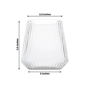 12 Plastic 12 oz Stemless Wine Glasses - Clear DSP_CUWN013_12_CLR