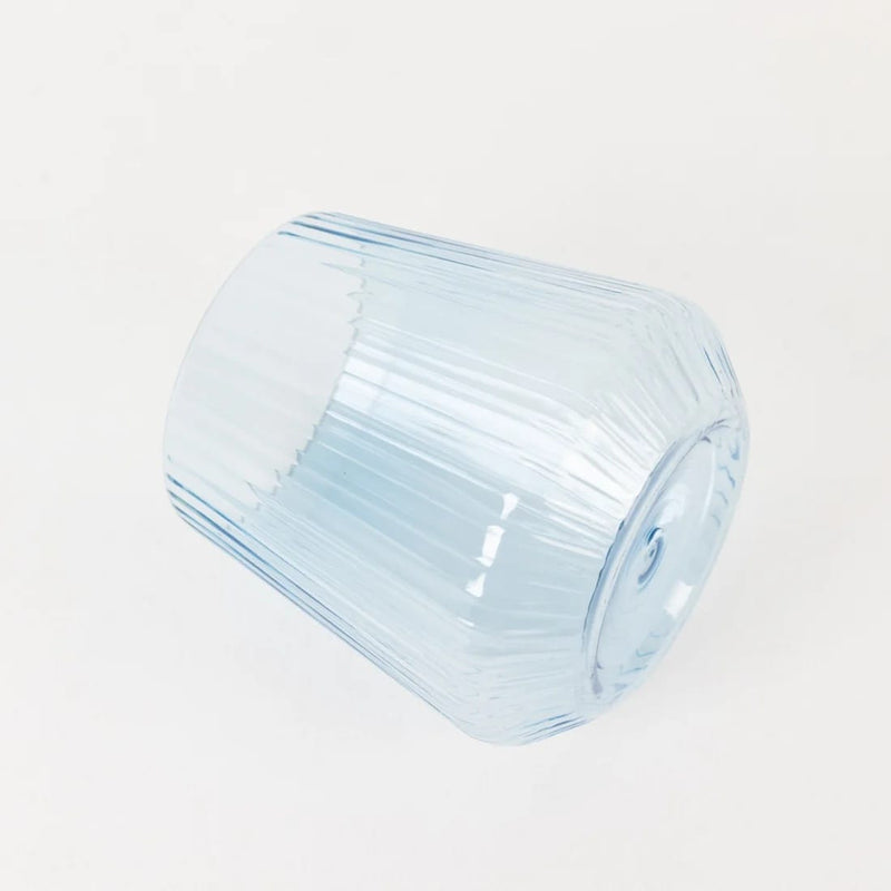 12 Plastic 12 oz Stemless Wine Glasses with Ribbed Design