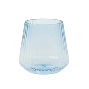 12 Plastic 12 oz Stemless Wine Glasses with Ribbed Design DSP_CUWN013_12_086