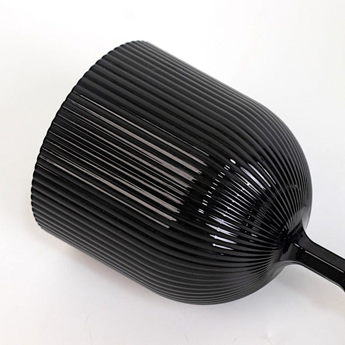 12 Plastic Wine Glasses Vintage Ribbed Pattern