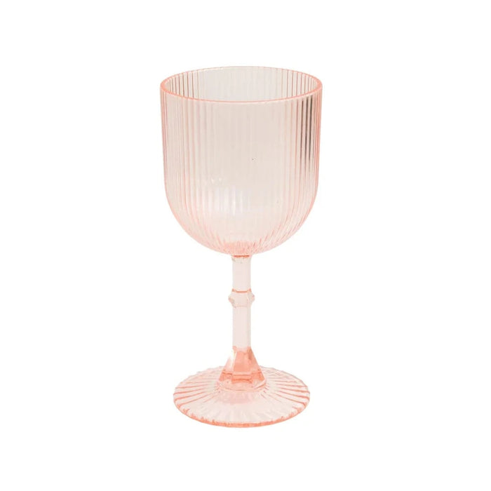 12 Plastic Wine Glasses Vintage Ribbed Pattern DSP_CUWN008_9_046