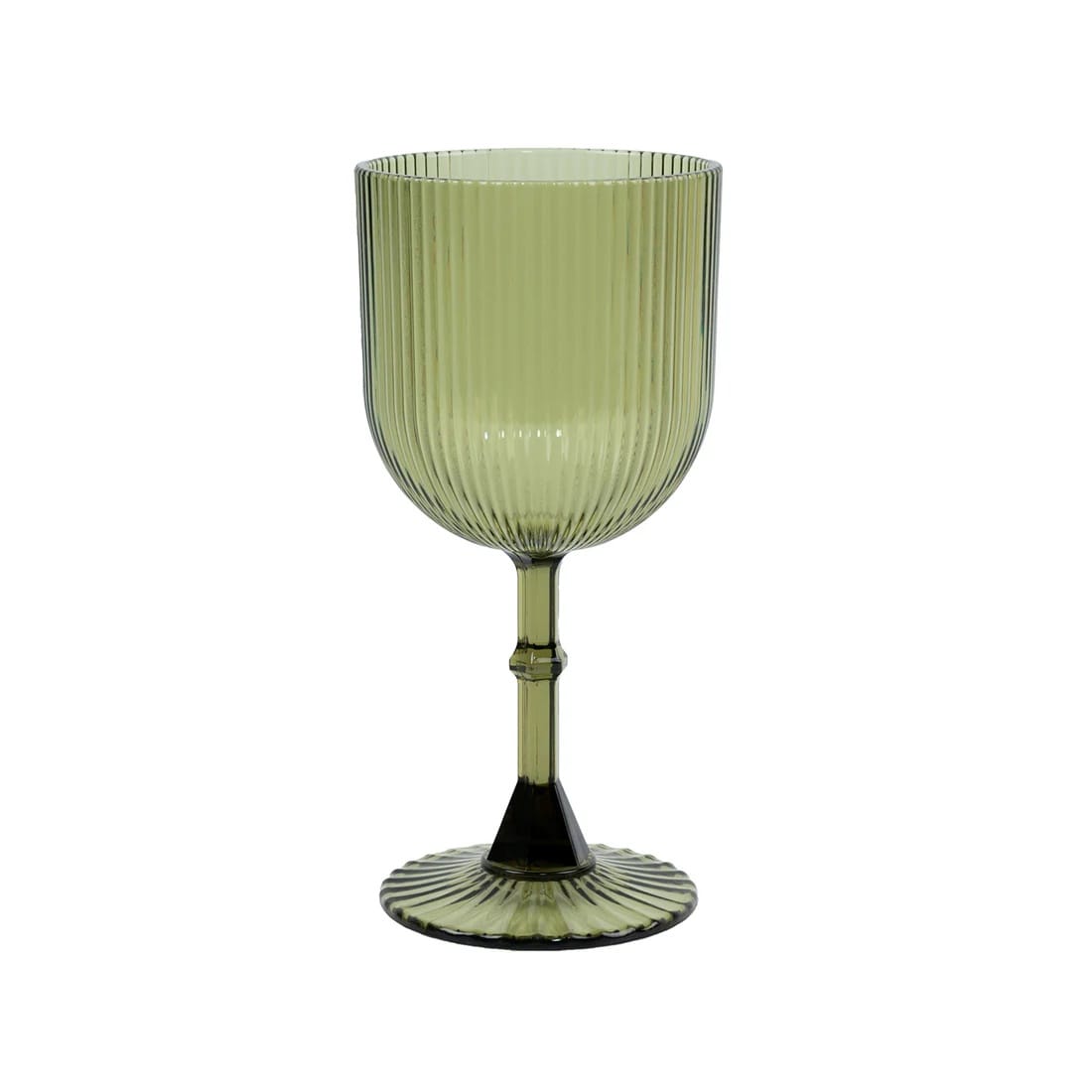 12 Plastic Wine Glasses Vintage Ribbed Pattern DSP_CUWN008_9_087