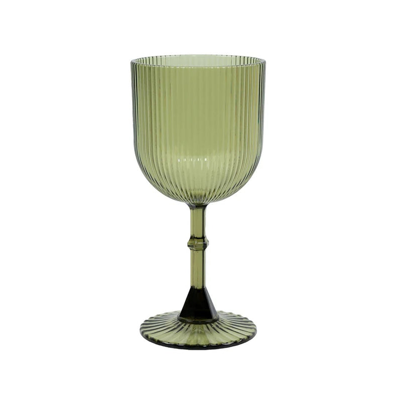 12 Plastic Wine Glasses Vintage Ribbed Pattern DSP_CUWN008_9_087