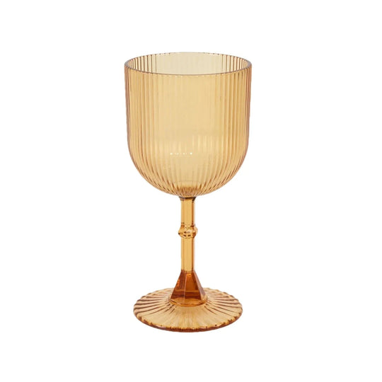 12 Plastic Wine Glasses Vintage Ribbed Pattern DSP_CUWN008_9_AMB