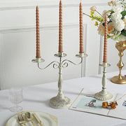 12 Premium Spiral Unscented Wax Dinner Candle Sticks