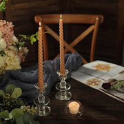 12 Premium Spiral Unscented Wax Dinner Candle Sticks