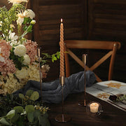 12 Premium Spiral Unscented Wax Dinner Candle Sticks