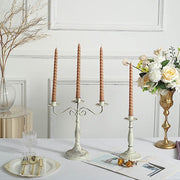 12 Premium Spiral Unscented Wax Dinner Candle Sticks