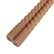 12 Premium Spiral Unscented Wax Dinner Candle Sticks