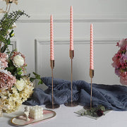 12 Premium Spiral Unscented Wax Dinner Candle Sticks