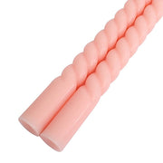 12 Premium Spiral Unscented Wax Dinner Candle Sticks