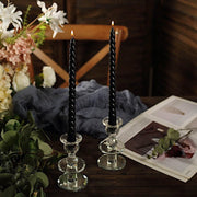 12 Premium Spiral Unscented Wax Dinner Candle Sticks