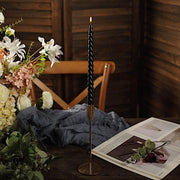 12 Premium Spiral Unscented Wax Dinner Candle Sticks