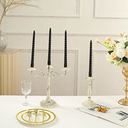 12 Premium Spiral Unscented Wax Dinner Candle Sticks
