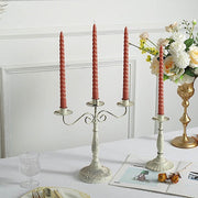 12 Premium Spiral Unscented Wax Dinner Candle Sticks