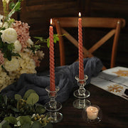 12 Premium Spiral Unscented Wax Dinner Candle Sticks