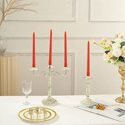 12 Premium Spiral Unscented Wax Dinner Candle Sticks