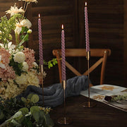 12 Premium Spiral Unscented Wax Dinner Candle Sticks