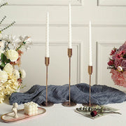 12 Premium Spiral Unscented Wax Dinner Candle Sticks