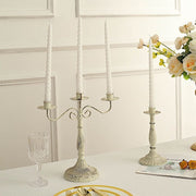 12 Premium Spiral Unscented Wax Dinner Candle Sticks