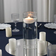 12 Ribbed Cylinder 10" tall Glass Vases Wedding Centerpieces - Clear VASE_A3_RIB_10_CLR