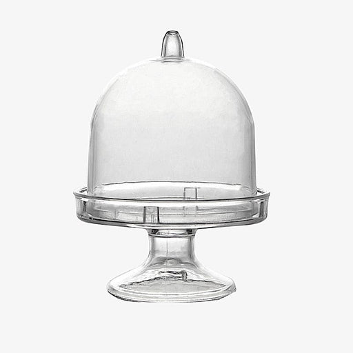 12 Round 3" tall Mini Cake Stands with Dome Favor Holders - Clear PLTC_FIL_001_S_CLR