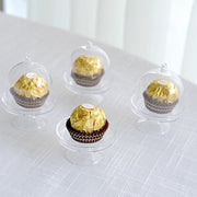12 Round 3" tall Mini Cake Stands with Dome Favor Holders - Clear PLTC_FIL_001_S_CLR
