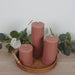 12 Round Dripless Unscented Pillar Candles