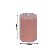 12 Round Dripless Unscented Pillar Candles